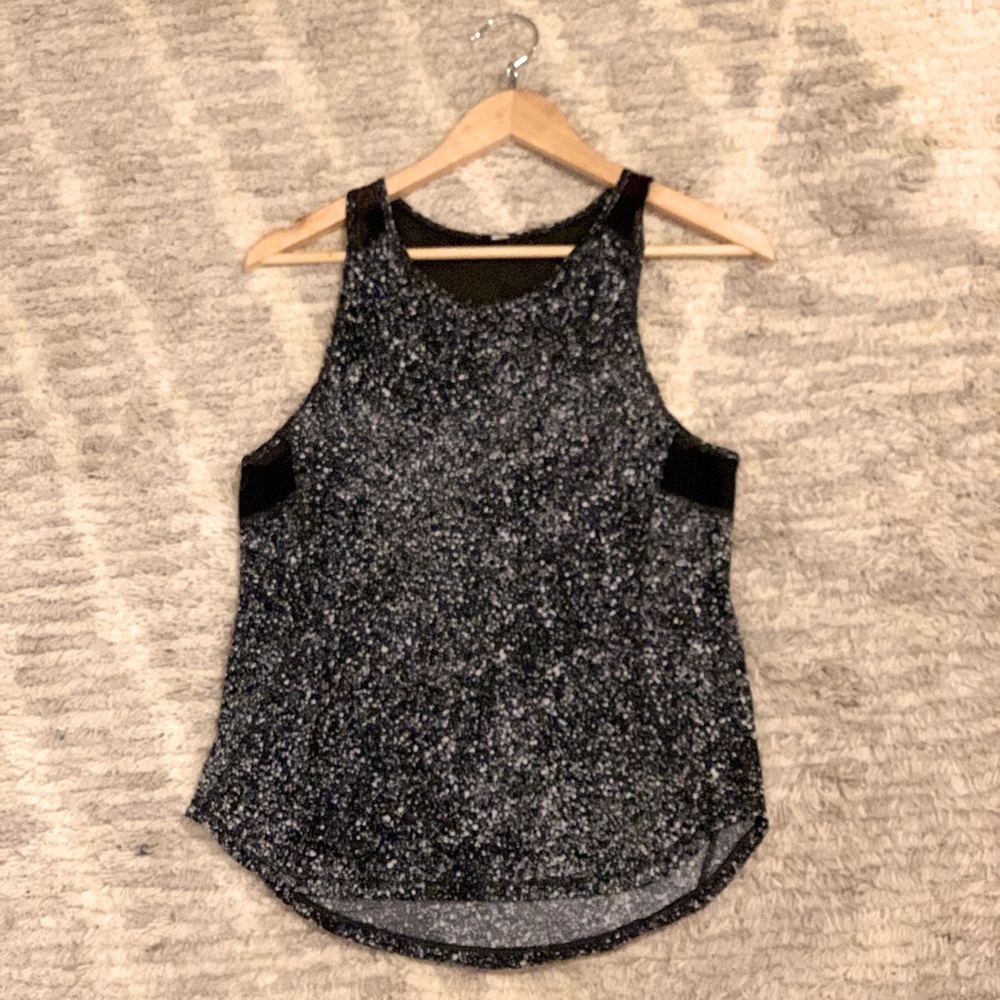 Lululemon Sculpt Tank II, Black Speckle, Size 4